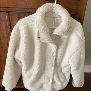 Women's Alo White Sherpa Jacket